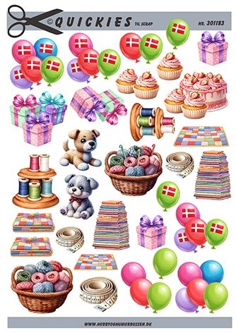 Forskellige små motiver Quickies til scrap